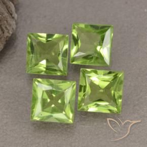 Gemme di Peridoto Verde medio naturale da 2.66 ct, Quadrato, VS