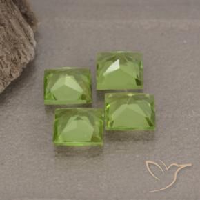 Gemme di Peridoto Verde medio naturale da 2.66 ct, Quadrato, VS