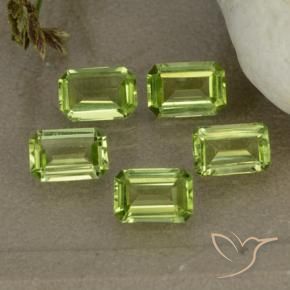 Gemme di Peridoto Verde acceso naturale da 2.44 ct, Ottagonale / Taglio smeraldo, VVS-VS