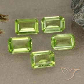 Gemme di Peridoto Verde acceso naturale da 2.45 ct, Ottagonale / Taglio smeraldo, VVS-VS