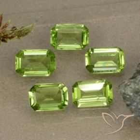 Gemme di Peridoto Verde medio naturale da 2.37 ct, Ottagonale / Taglio smeraldo, VVS-VS
