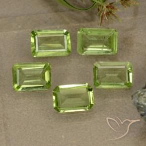 Gemme di Peridoto Verde chiaro e vivace naturale da 2.02 ct, Ottagonale / Taglio smeraldo, VVS-VS