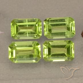 Gemme di Peridoto Verde medio naturale da 2.39 ct, Ottagonale / Taglio smeraldo, VVS-VS