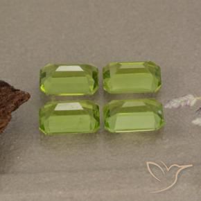 Gemme di Peridoto Verde acceso naturale da 2.54 ct, Ottagonale / Taglio smeraldo, VVS-VS