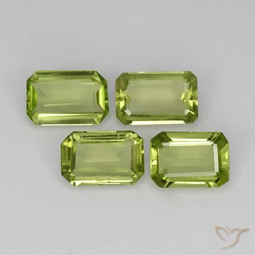 Gemme di Peridoto Verde medio naturale da 1.85 ct, Ottagonale / Taglio smeraldo, VVS-VS