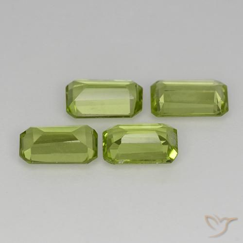 Gemme di Peridoto Verde medio naturale da 1.85 ct, Ottagonale / Taglio smeraldo, VVS-VS
