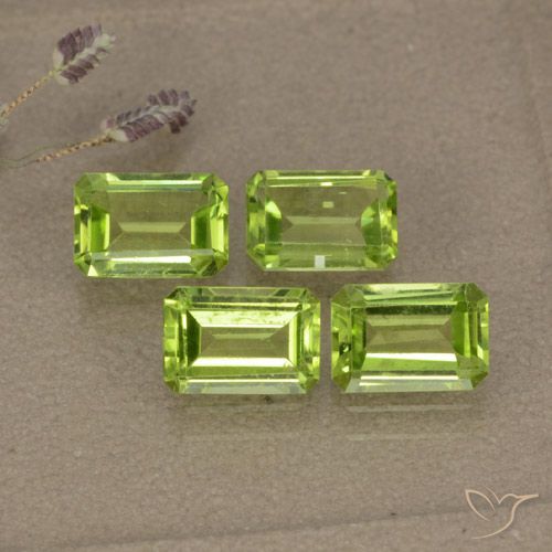 2.68ctw Naturale Verde acceso Peridoto, Taglio smeraldo, VVS-VS