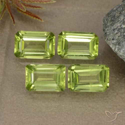 Gemme di Peridoto Verde acceso naturale da 2.56 ct, Ottagonale / Taglio smeraldo, VVS-VS