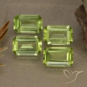 Gemme di Peridoto Verde acceso naturale da 2.03 ct, Ottagonale / Taglio smeraldo, VVS-VS