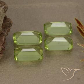 Gemme di Peridoto Verde acceso naturale da 2.03 ct, Ottagonale / Taglio smeraldo, VVS-VS