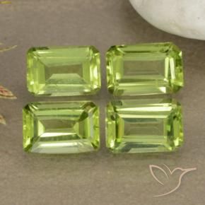 Gemme di Peridoto Verde acceso naturale da 2.58 ct, Ottagonale / Taglio smeraldo, VVS-VS