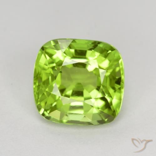 2.35ct Naturale Verde medio Peridoto, Cuscino, VS