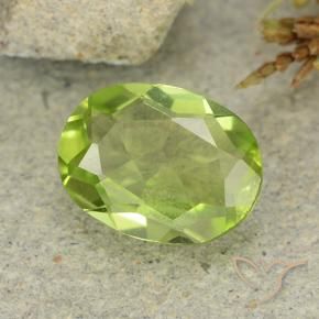 Peridoto naturale verde da 1,20 ct, taglio ovale, VS