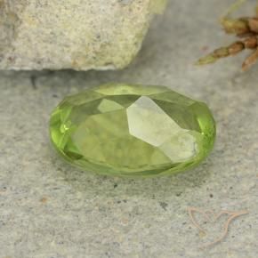 Peridoto naturale verde da 1,20 ct, taglio ovale, VS