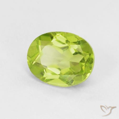 Peridoto Verde chiaro e vivace naturale da 1.30 ct, Ovale, VS