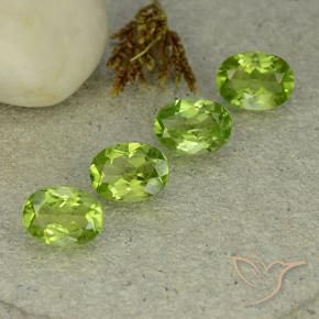 Gemme di Peridoto Verde medio naturale da 5.43 ct, Ovale, VS