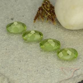 Gemme di Peridoto Verde medio naturale da 5.23 ct, Ovale, VS