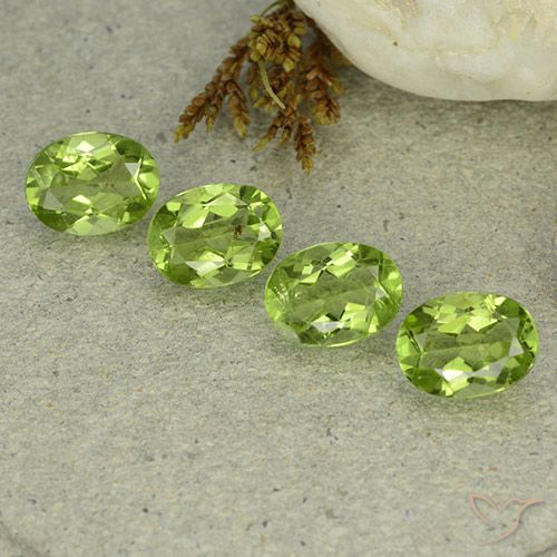 5.57ctw Naturale Verde chiaro e vivace Peridoto, Ovale, VS