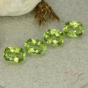 Gemme di Peridoto Verde chiaro e vivace naturale da 5.57 ct, Ovale, VS