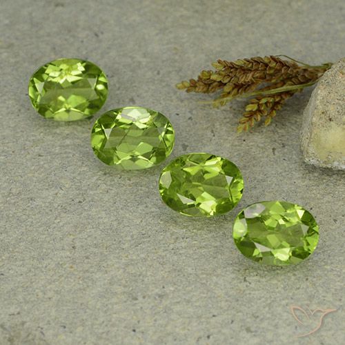 5.51ctw Naturale Verde acceso Peridoto, Ovale, VS