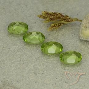 Gemme di Peridoto Verde acceso naturale da 5.51 ct, Ovale, VS