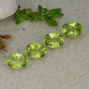 Gemme di Peridoto Verde medio naturale da 5.16 ct, Ovale, VS