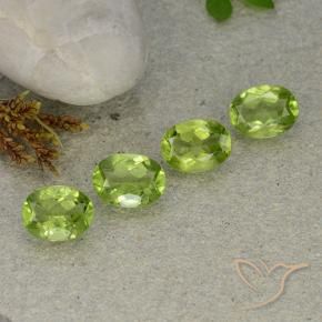 Gemme di Peridoto Verde acceso naturale da 5.53 ct, Ovale, VS