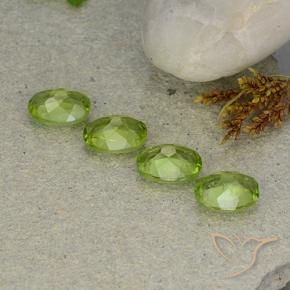 Gemme di Peridoto Verde acceso naturale da 5.53 ct, Ovale, VS