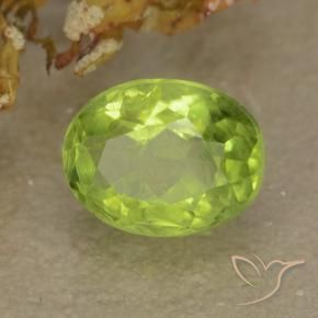 Peridoto Verde chiaro e vivace naturale da 1.15 ct, Ovale, VS