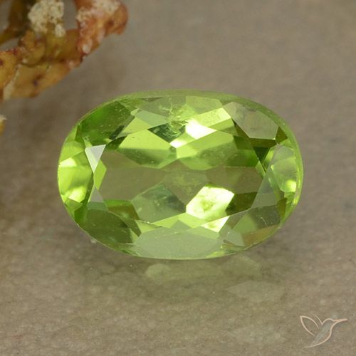 1.20ct Naturale Verde acceso Peridoto, Ovale, VS