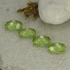 Gemme di Peridoto Verde acceso naturale da 5.28 ct, Ovale, VS