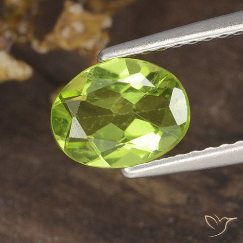 1.19ct Naturale Verde medio Peridoto, Ovale, VS