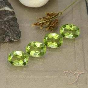 Gemme di Peridoto Verde acceso naturale da 5.38 ct, Ovale, VS