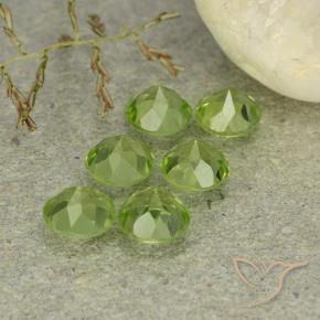 Gemme di Peridoto Verde acceso naturale da 3.09 ct, Rotondo, VVS-VS