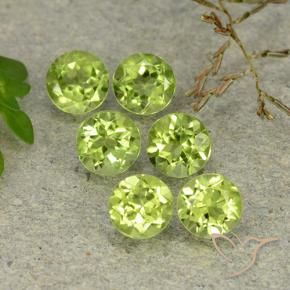 Peridoto naturale verde da 3,11 ct, taglio rotondo, VVS-VS
