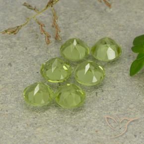 Peridoto naturale verde da 3,11 ct, taglio rotondo, VVS-VS