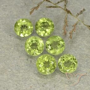 Gemme di Peridoto Verde medio naturale da 2.85 ct, Rotondo, VVS-VS