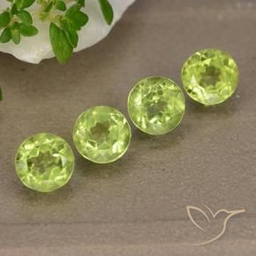Gemme di Peridoto Verde medio naturale da 2.14 ct, Rotondo, VVS-VS