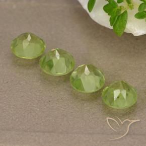 Gemme di Peridoto Verde medio naturale da 2.14 ct, Rotondo, VVS-VS