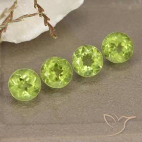 Gemme di Peridoto Verde medio naturale da 2.01 ct, Rotondo, VVS-VS