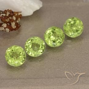 Gemme di Peridoto Verde medio naturale da 2.32 ct, Rotondo, VVS-VS