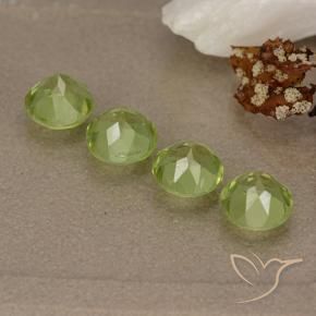Gemme di Peridoto Verde medio naturale da 2.32 ct, Rotondo, VVS-VS