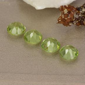 Peridoto naturale verde da 1,99 ct, taglio rotondo, VVS-VS