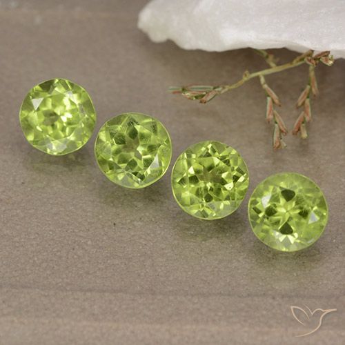 2.13ctw Naturale Verde acceso Peridoto, Rotondo, VVS-VS