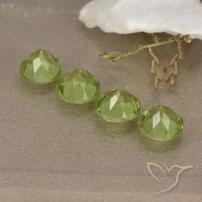 Gemme di Peridoto Verde acceso naturale da 2.13 ct, Rotondo, VVS-VS