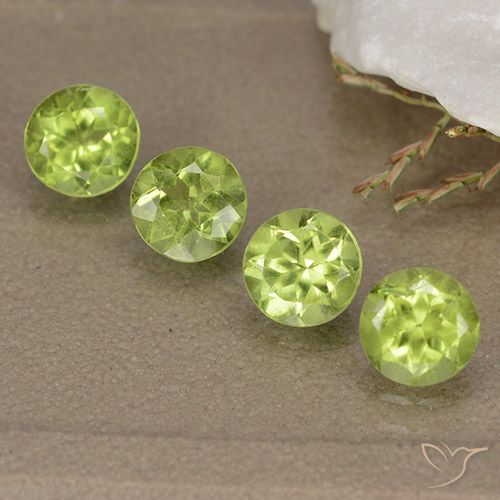 2.14ctw Naturale Verde giallastro vivace Peridoto, Rotondo, VVS-VS