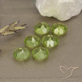 Gemme di Peridoto Verde giallastro naturale da 2.82 ct, Rotondo, VVS-VS