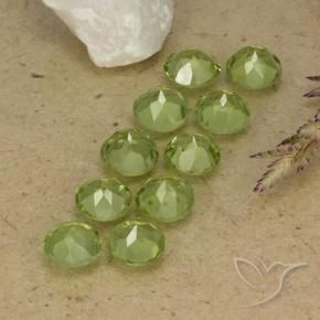 Gemme di Peridoto Verde medio naturale da 4.60 ct, Rotondo, VVS-VS