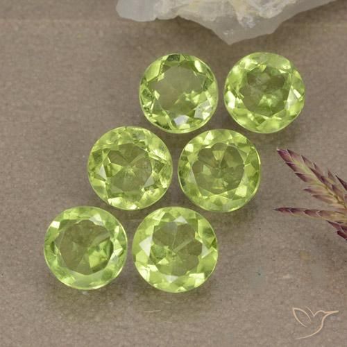 2.75ctw Naturale Verde chiaro Peridoto, Rotondo, VVS-VS