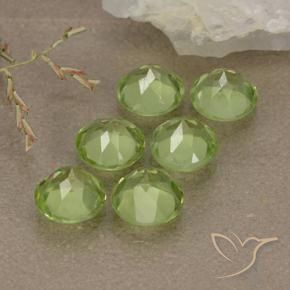 Gemme di Peridoto Verde chiaro e vivace naturale da 2.98 ct, Rotondo, VVS-VS